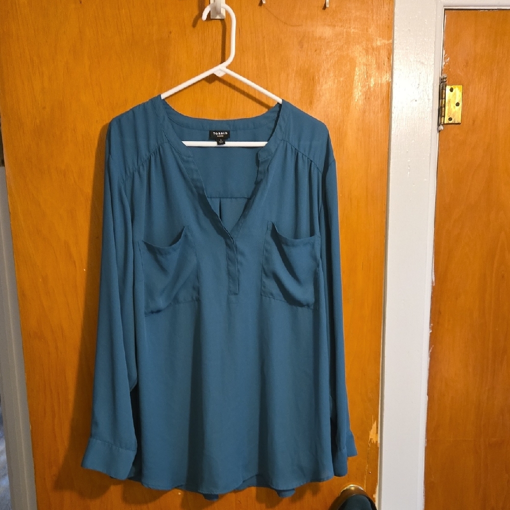 Torrid Teal Blouse
